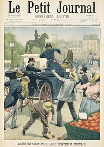 Populair protest tegen Joseph Reinach (1856-1921) uit 